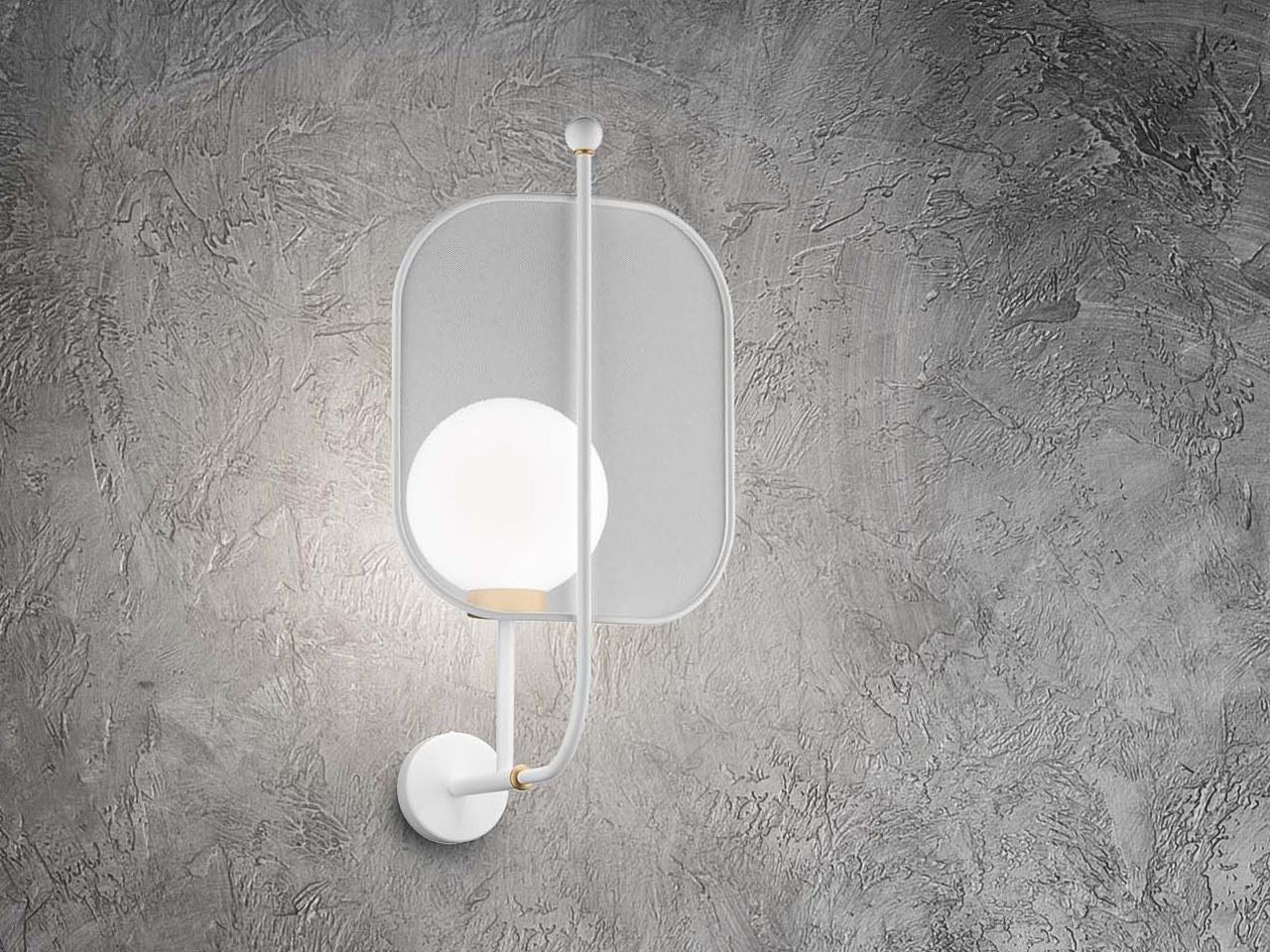 Painted metal wall light | Papilio A1g by Masiero