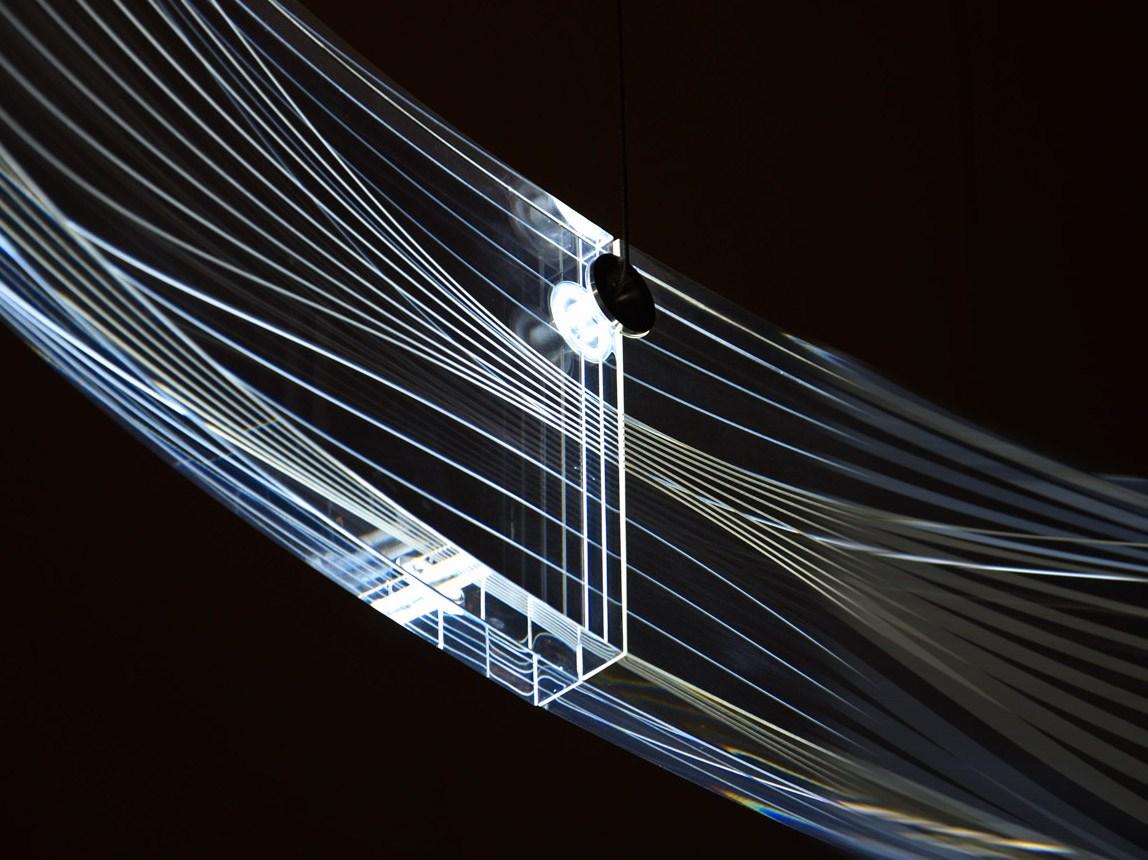 LED RGB acrylic glass pendant lamp | Cern by Sattler