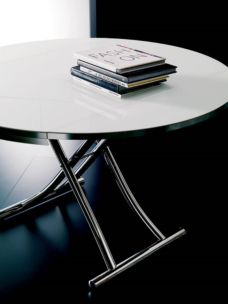 Height-adjustable crystal coffee table | Globe Cr by Ozzio Italia